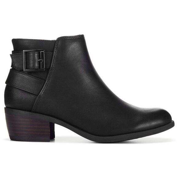 BOC Lydia Black Western Ankle Boot Bootie Chunky Heel Buckle Women's Size 12 New - Picture 1 of 14